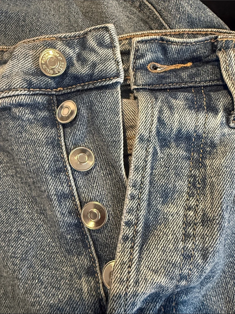 wild fable Straight-Leg Distressed Jeans in Blue